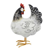 CAPRILO REGALOS & DECORACIÓN Figura Decorativa  Rústica de Resina "Gallina Multicolor". Adornos y Esculturas. Animales. Regalos Originales. Decoración Hogar. 18 x 12,50 x 24,50 cm. - details 0