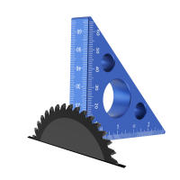 Regla De Ángulo Precisa De Aluminio 45/90 Grados Escala Métrica Herramienta Multifuncional Para Carpintería Regla De Altura Engrosada - details 14