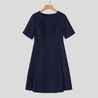 ZANZEA Vestido Elegante Para Mujer Oficina Estilo Coreano Vintage Manga Corta Cintura Ajustada Vestido Mini Verano A-Line Para Fiesta - details 7