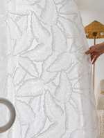 Cortina De Voile Translúcida Romántica Francesa Con Diseño De Flor 3D Para Ventana Cortina De Luz Con Sombreador De Ventana Instalación Lateral Moderno Para Hogar Y Hotel - details 3