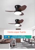 65cm/25,5 inch Silencioso Luz Ventilador,Pequeño Luz Ventilador Techo with Mando a Distancia,3 LED Light mode,6Velocidades - details 8