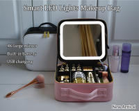 Bolso De Maquillaje Para Mujer De Cuero PU Impermeable Gran Capacidad Estuche De Viaje Para Cosméticos Y Accesorios - details 0