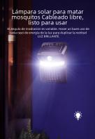 Lámpara Solar LED Mosquitera UV Con Electrochoque Inteligente De Inducción Humana Luz De Pared Impermeable Para Exteriores 30 Metros Cuadrados - details 1