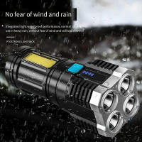 Linterna De Mano Recargable LED Alta Potencia Para Camping Con 4 Lámparas LED Y Luz Lateral COB Para Iluminación Al Aire Libre USB - details 7