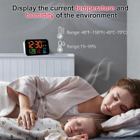 Reloj De Pared Inteligente Tu-ya Con Termómetro Y Higrómetro Pantalla LED Digital Soporte Calibración WIFI Para El Hogar - details 4