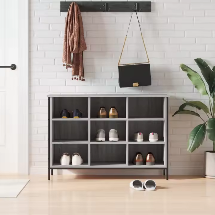 vidaXL Zapatero madera de ingeniería gris Sonoma 100x35x70 cm - 1