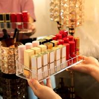 Estuche De Organizador Para Labiales Y Joyería De Maquillaje Transparente 1 Pieza Soporte De Exhibición De Labiales Caja De Almacenamiento Para Cosméticos - details 2