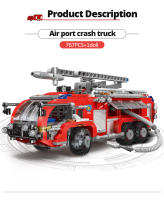 Vehículo De Rescate De Ciudad Simulación Con Bloques Móviles Camión De Incendio Modelo Kit Juguete Artesanal Para Niños - details 3