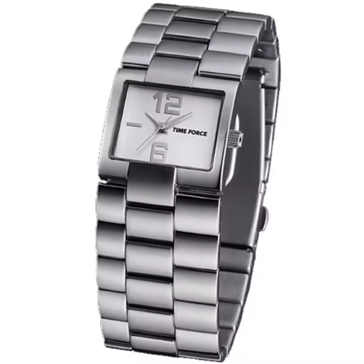 Time Force Tf3211l02m  Reloj Para Para Mujer Color Plateado - 1