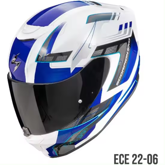 Casco Integral Scorpion EXO 391 CAPTOR BLANCO AZUL NEGRO - 1