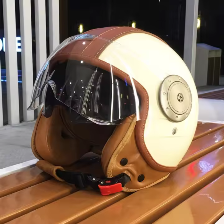 Casco De Motocicleta Eléctrico Inteligente Bluetooth Protección Auditiva Tres Cuartos Para Hombre Y Mujer Casco Frontal Abierto ABS Unisex - 1