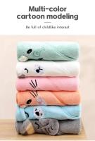 Toalla De Baño Para Bebé Con Capucha Suave Y Absorbente De Velours Coral Cálida Y Suave Ropa De Cama Para Niños Recién Nacidos Niño Y Niña - details 3