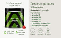 Probióticos con Vitaminas en gominolas Aldous |120 gummies sabor natural a mora - details 0