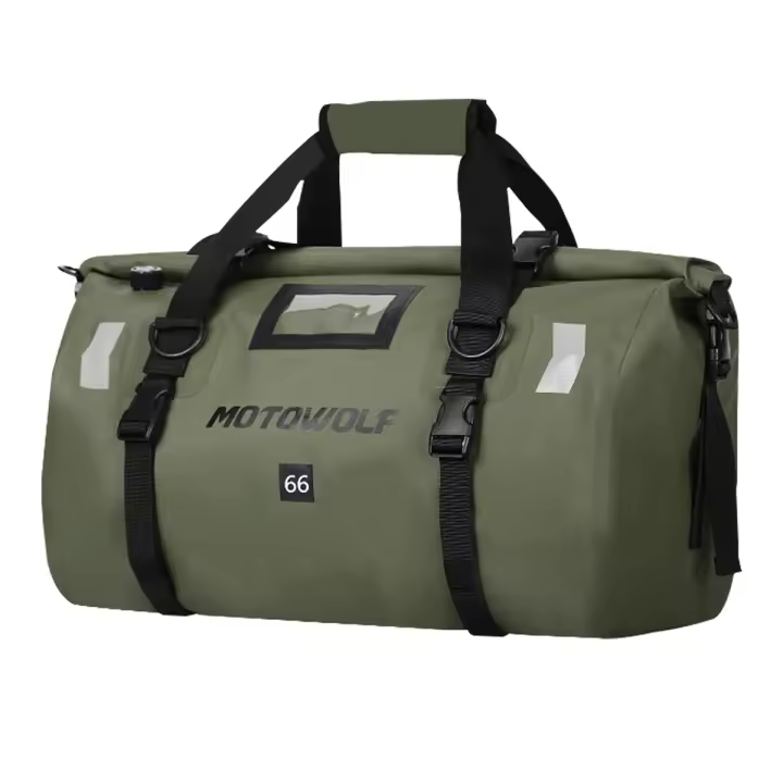 Bolsa Seca Para Motocicleta 40L 66L Impermeable Bolsa De Viaje Para Asiento Trasero De Motocicleta Bolsa De Mano Deportiva De PVC Para Exterior - 1