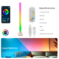 Lámpara RGBIC Digital, Mando Distancia y App, Sincronización por Sonidos, 16 Millones de Colores, Modos y Efectos de Luz, Ambilight, Decoración Led gaming, fiestas, chillout - details 1