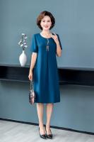 Vestido Midi Vintage De Verano Para Mujer Madura Con Bordado Casual Sólido Suéter Elegante Bodycon Para Fiesta Vestidos - details 18