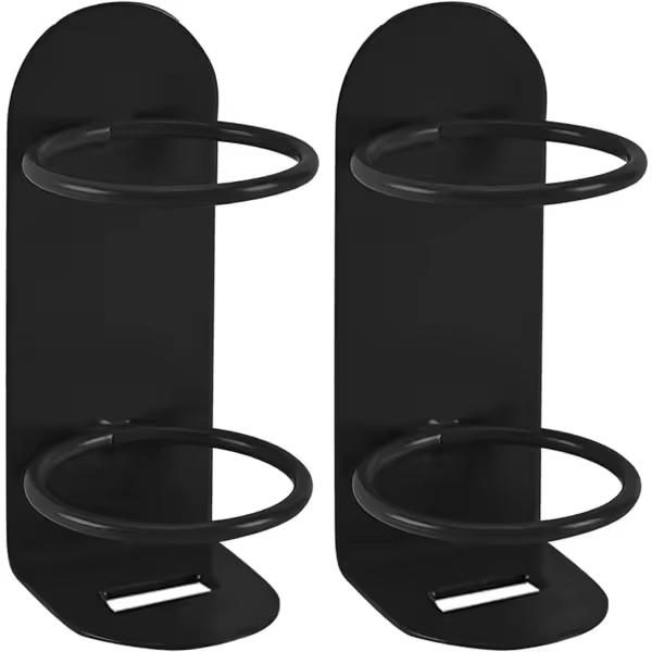 2-pack of electric toothbrush holders to attach to the wall (black) - 1