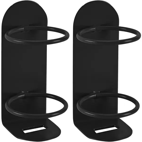 Paquete de 2 titulares de cepillo de dientes eléctrico para fijar a la pared (negro) - 1