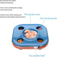 Nuevo tazón de comida multifuncional para gatos Juguete inteligente para mascotas y tazón de comida Dos en uno... (azul) - details 1