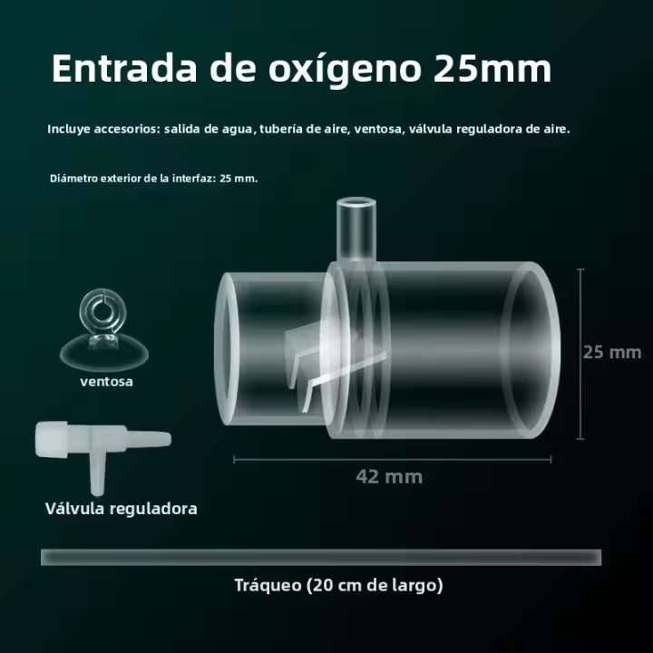 Bomba De Agua Para Acuario De Acrílico Transparente Filtro De Agua Con Orificio De Salida Para Aumentar El Oxígeno Accesorios De Acuario - 1