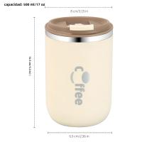 Taza De Café De Acero Inoxidable 304 Con Pajita Y Tapa, Antigoteo Para Bebidas Calientes Y Frías Adecuada Para Niños Y Adultos - details 8