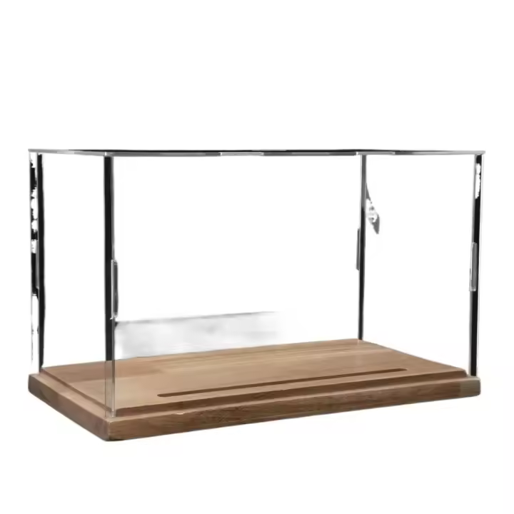 Caja De Exhibición Para Modelo De Coche De Escala 1:9 1:24 1:32 Con LED Y Base De Madera Cubierta De Polvo De Acrílico Transparente Para Juguetes Y Coleccionables - 1