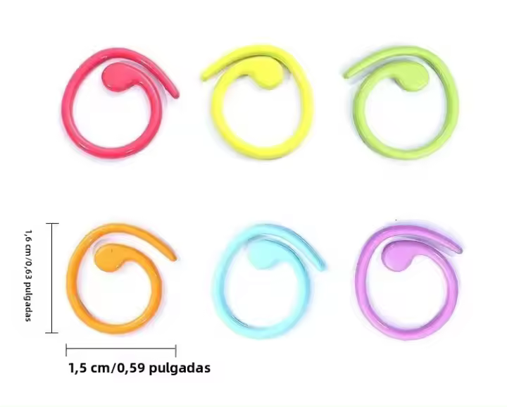 Marcadores De Colorido Metal Bohemio Para Tejer Abiertos Anillo Herramientas De DIY Para Crochet Y Yarn Craft - 1
