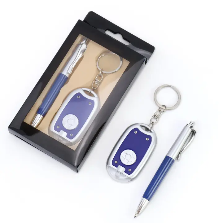 Pack de 12 a 48 unidades de Set de bolígrafo y llavero con linterna, regalos para bodas invitados originales, detalles bautizo para invitados, recordatorios de boda para invitados, bodas ideas,  Regalantes.com - 1