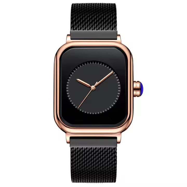 Smartwatches Reloj de pulsera para Mujer, de cuarzo, Con diamantes de imitacion, esfera Redonda, Correa de Maple inoxidable, Relojes de pulsera - 1