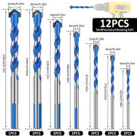 Juego De 12 Piezas De Brocas De Carburo Para Perforación Rápida Y Precisa En Concreto Azulejos Espejos Vidrio Cerámica Herramientas De Perforación 6-12mm - details 2
