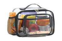 Bolsa de almuerzo transparente de gran capacidad, bolso portátil de PVC, bolsa de almacenamiento sencilla para cosméticos y artículos de tocador, bolsa de almuerzo - details 6