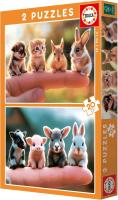 Educa - Set de 2 Puzzles Infantiles con 20 Piezas. Bebés Animales. Medidas: 28 x 20 cm.+ 4 años Educa 20221 - details 2