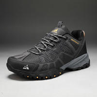 Zapatos De Senderismo Para Hombres HIKEUP Zapatillas De Trekking Para Montañismo Suela De Goma Duradera Deportes Al Aire Libre Talla Verdadera Para Principiantes Mesh Transpirable Color Negro Verde Gris - details 12