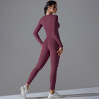 Conjunto De Yoga Deportivo Transpirable Y Estirable Con Control De La Panza Y Modelador Leggings De Glúteos Slimming Top Activo Para Gimnasio - details 44