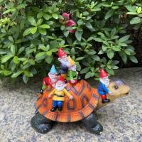 Estatua De Tortuga Dorada Para Jardín Y Courtyard Decoración De Resina Resistente Al Clima Para Exterior Y Paisajismo - details 4