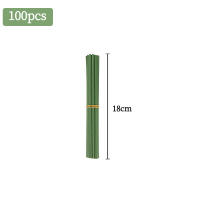 100pcs Palos De Hierro Cladados En Plástico Para Hojas De Hiedra Artificial De 7 Pulgadas Cabeza De Rosa Y Almohadilla Para Decoración De Hogar Y Bodas - details 5