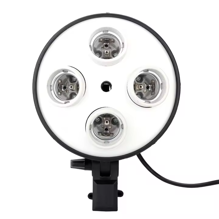 Adaptador De Bombilla E27 Andoer 4 En 1 Soporte Para Lámpara De Foto Y Video Para Estudio Con Soporte Plegable Para Softbox - 1