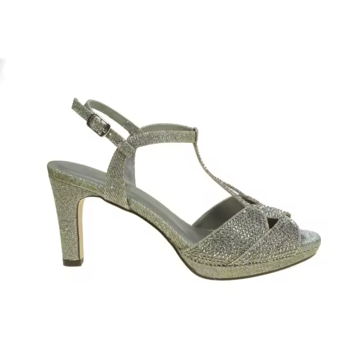 Menbur mod. 24833 - Sandalia de vestir en glitter y con detalles en strass - 1
