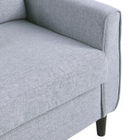 HOMCOM Sofá de 2 Plazas Sillón Biplaza para Salón con Cojines y Asiento Acolchado Funda de Almohada Lavable 140x78x83 cm Gris Claro - details 5