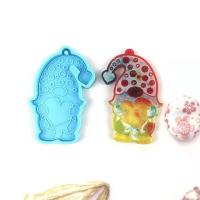 Molde De Epoxy Resina Para Elfos De Jardín Navideños Muñecos Sin Cara Para Colgantes Y Llaveros Herramienta De Artesanía DIY Color Azul - details 12