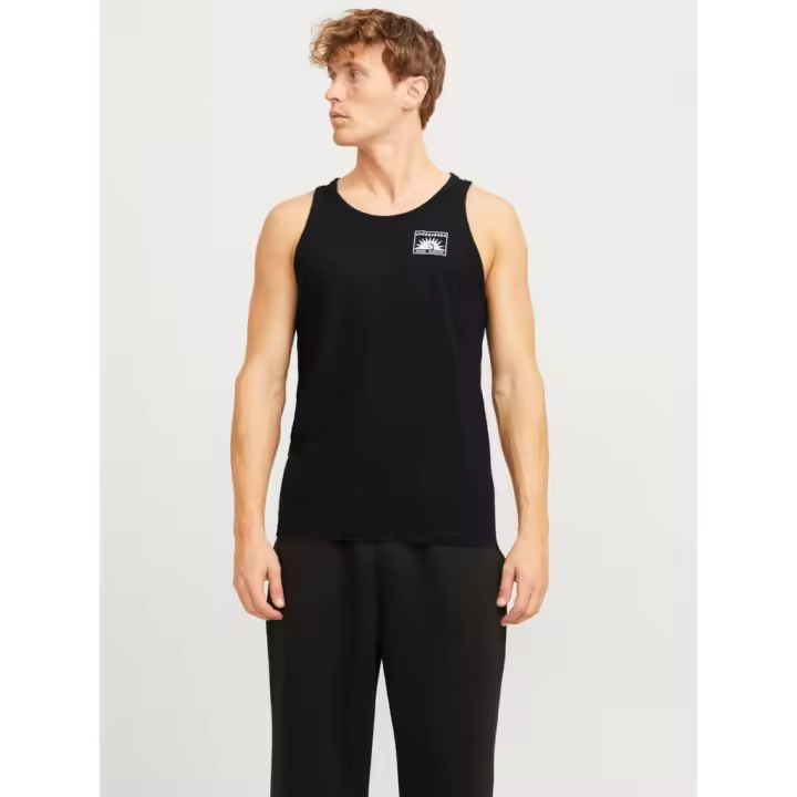 Jack & Jones One Color Summer Camiseta De Tirantesy Color Negro - Fresco, Suave Y Elástico - 1