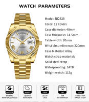 Reloj De Cuarzo Para Hombre NIBOSI Marca Top Lujo Acero Inoxidable Impermeable Luminoso Con Fecha Y Día De La Semana Moda Reloj Hombre - details 2