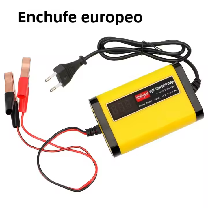 Cargador De Batería De Coche Automático Completo Con Pantalla LCD 2A Carga Rápida 3 Etapas Para Baterías De Agua Y GEL - 1