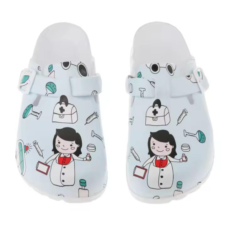 Mujer Eva Lab doctor enfermera zuecos zapatillas de playa casuales - 1