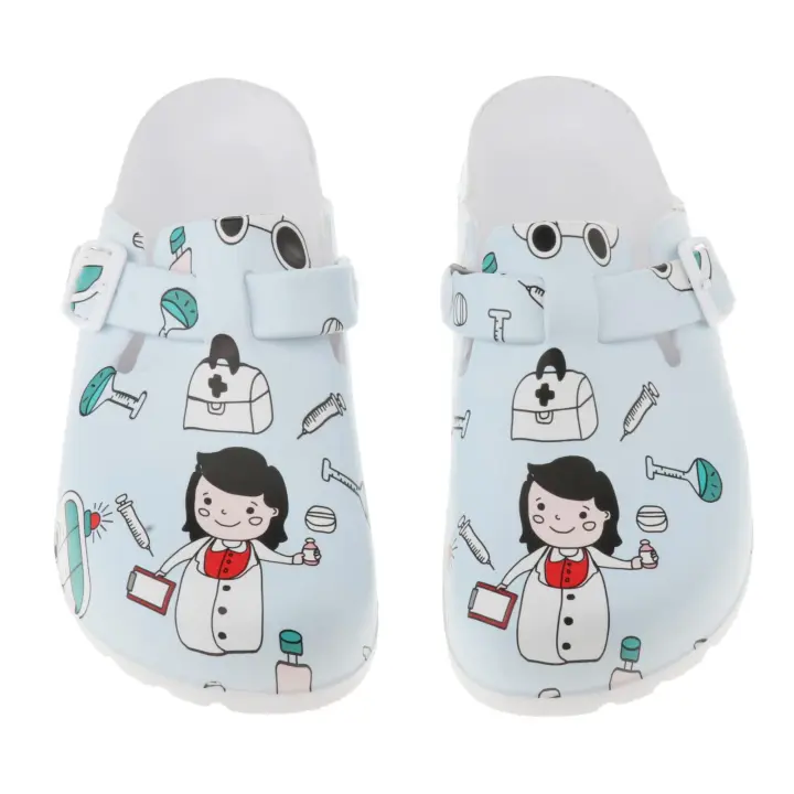 Mujer Eva Lab doctor enfermera zuecos zapatillas de playa casuales - 1