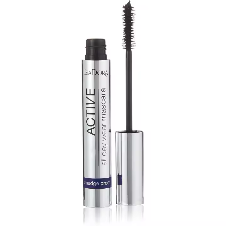 Isa Dora Active All Day Wear Mascara 12ml - 20 Deep Black, Máscara de Pestañas de Larga Duración, Color Negro Intenso - 1
