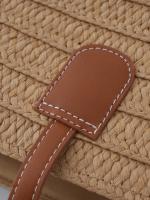 Bolso de hombro las mujeres paja verano tejido gran capacidad cesta bolsos moda mujer lujo diseño playa Bali shopper Totes - details 1