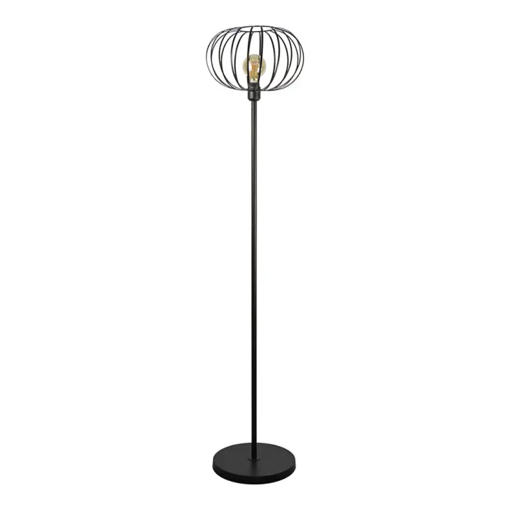 Lámpara De Pie Metal E27 60W Ø35x150cm Negro EDM - 1