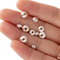 5/10pcs 925 Plata Esterlina Espaciador Redondo De 3-8mm Para Fabricación De Joyas Pulseras Collares DIY Accesorios De Suministros - details 5