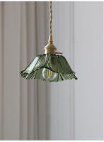 Lámpara Colgante De Vidrio Moderna Cognac Blanco Verde Single Head Para Comedor Dormitorio Café Balconada Estudio Luz LED - details 17